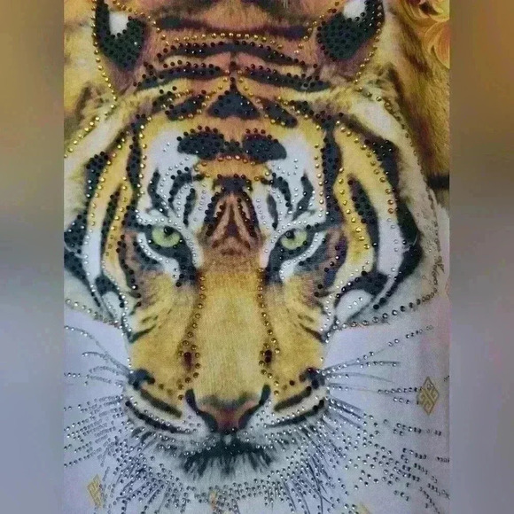 Men's Victorious Jeweled Tiger King track Jacket. Size XL. Cotton/Poly blend - Picture 7 of 8